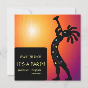 Southwestern Party Sunset Kokopelli Invitation