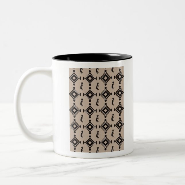 Southwestern Pattern 2 Two-Tone Coffee Mug (Left)