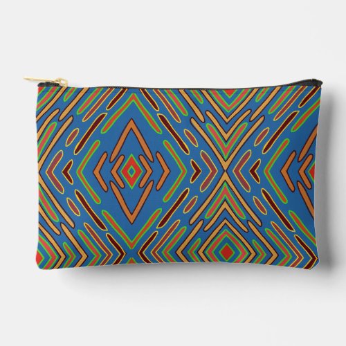 Southwestern Pattern Blue Green  Accessory Pouch