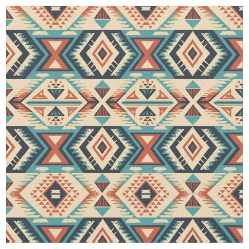 Southwestern Pattern-Bold Tribal Geometric Fabric
