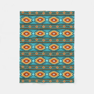 southwestern pattern fleece blanket
