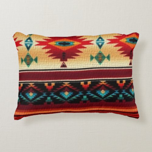 Southwestern pattern fun accent throw pillow