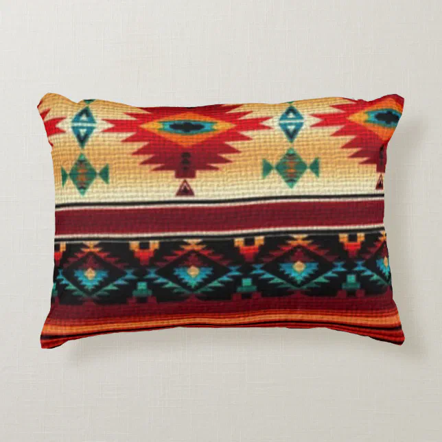 Southwestern pattern fun accent throw pillow Zazzle
