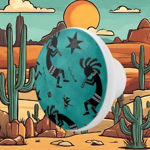 Southwestern pattern fun Ceramic knob