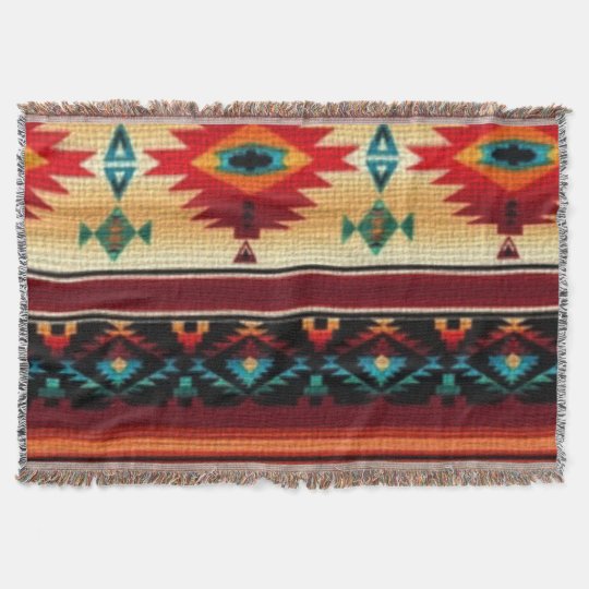 Southwestern pattern fun throw blanket