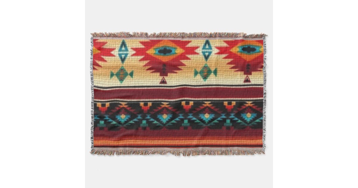 Southwestern pattern fun throw blanket Zazzle