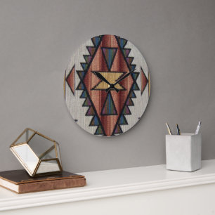 Southwestern Pattern Fun Wall clock