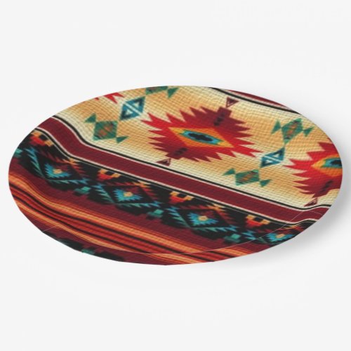 Southwestern pattern party paper plates