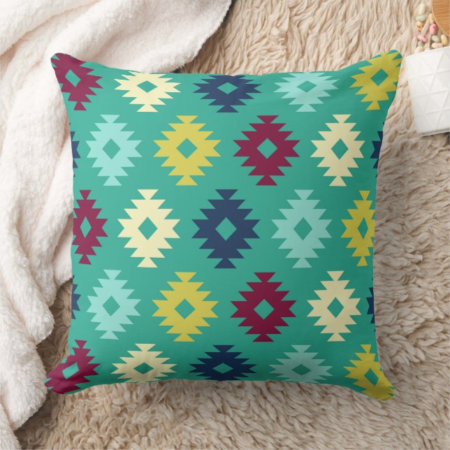 Southwestern Pattern Throw Pillow (Blanket)