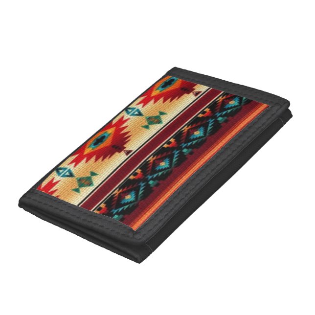 Southwestern pattern trifold nylon wallet (Bottom)