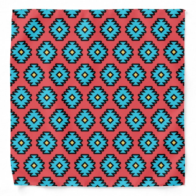 Southwestern Pop-Art Pattern Bandana (Front)