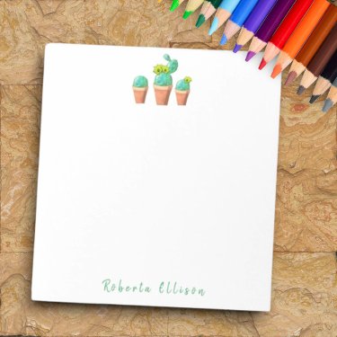 Southwestern Potted Cactus Flowers Fun Custom