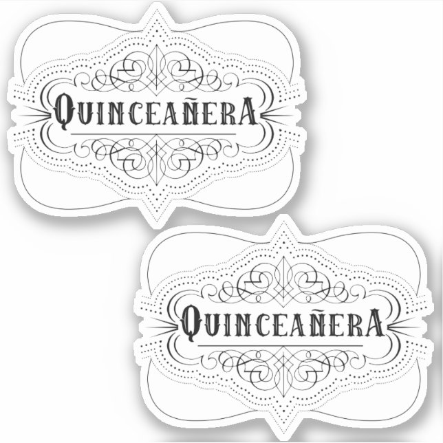 Southwestern Quinceanera  Sticker (Front)