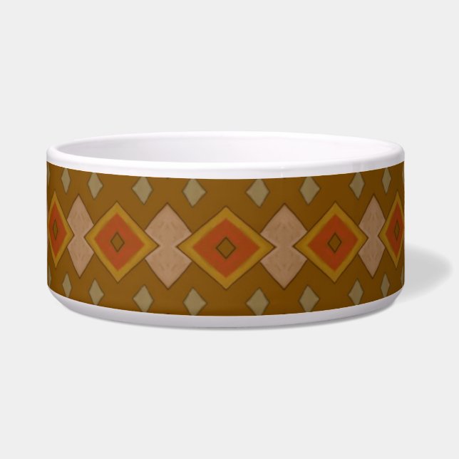 Southwestern Rustic Diamond Pattern Bowl (Front)
