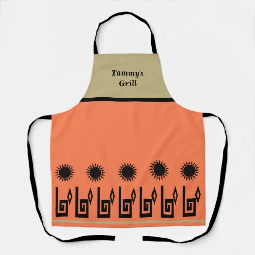 Southwestern Sand and Coral Restaurant Apron