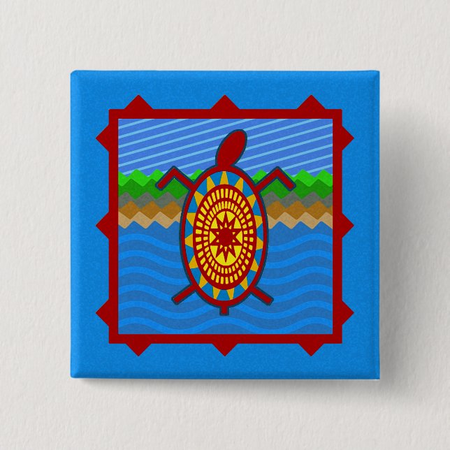 Southwestern Sea Turtle Scene Buttons (Front)