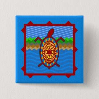 Southwestern Sea Turtle Scene Buttons