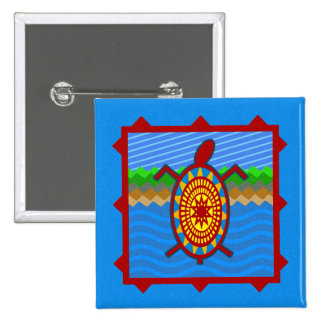 Southwestern Sea Turtle Scene Buttons