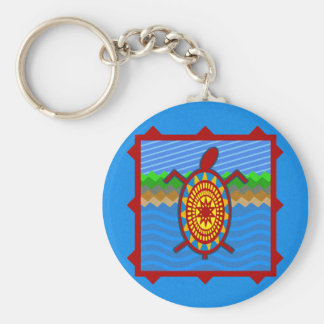 Southwestern Sea Turtle Scene Keychains