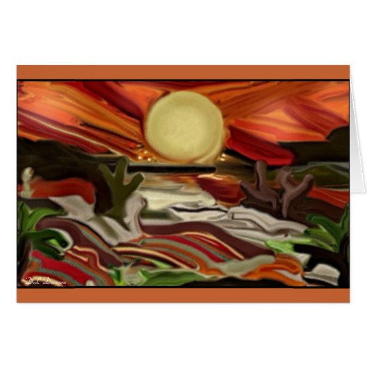Southwestern Skies Abstract Art Cards (Front Horizontal)