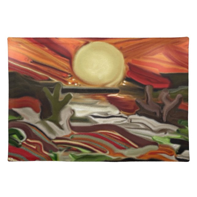 Southwestern Skies Abstract Art Placemat (Front)