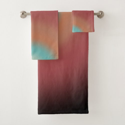 Southwestern Southwest Desert Rainbow Art Design Bath Towel Set
