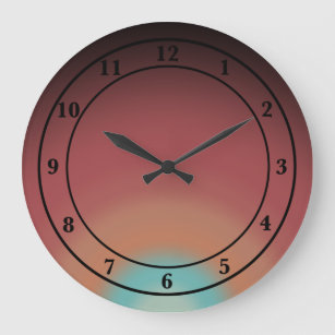 Southwestern Southwest Desert Rainbow Art Design Large Clock