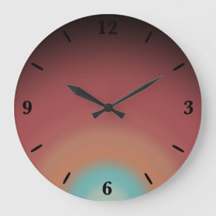 Southwestern Southwest Desert Rainbow Art Design Large Clock