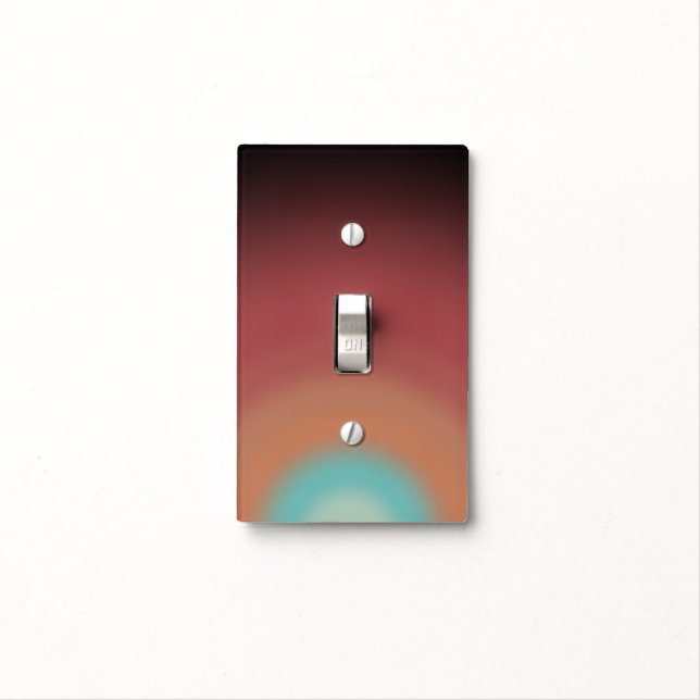 Southwestern Southwest Desert Rainbow Art Design Light Switch Cover (In Situ)