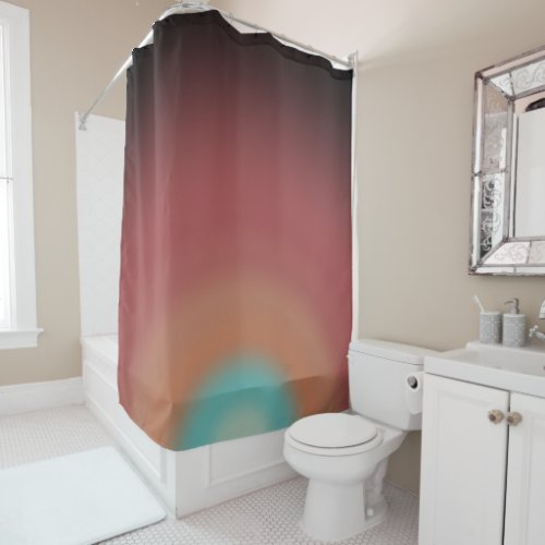 Southwestern Southwest Desert Rainbow Art Design Shower Curtain