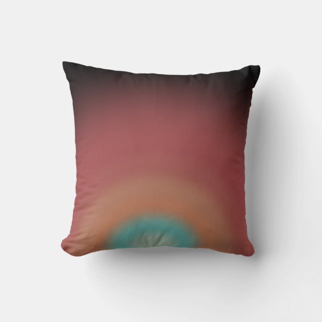 Southwestern Southwest Desert Rainbow Art Design Throw Pillow (Front)