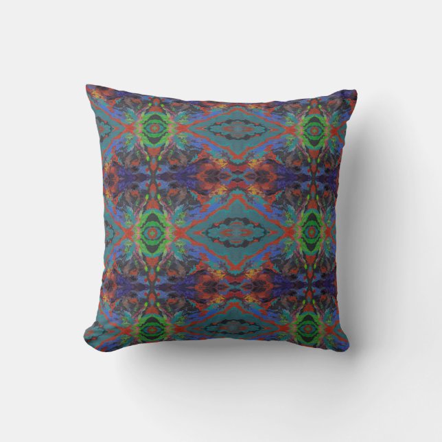 Southwestern Spin Throw Pillow (Front)