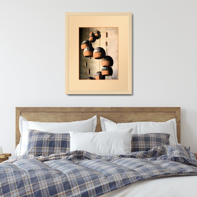 Southwestern Spiraled Clay Wind Chimes Still Life Framed Art (Bedroom)