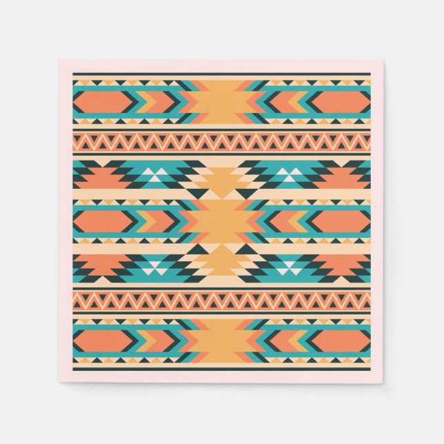 Southwestern Style Boho Pattern Napkins (Front)