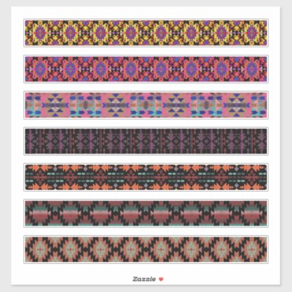 Southwestern Style Borders Craft Decor Sticker