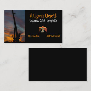 Southwestern Style Desert Sunset Business Card