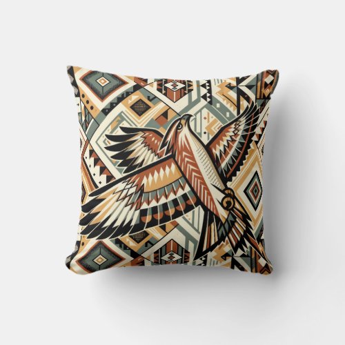 Southwestern Style Hawk Pillow