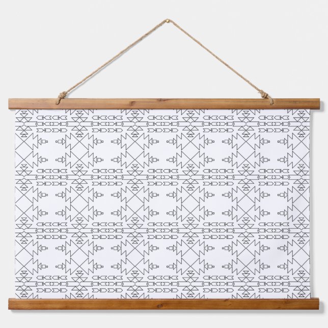 Southwestern Style Line Art You Color Hanging Tapestry (Front)
