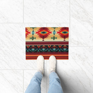 Southwestern style pattern door mat