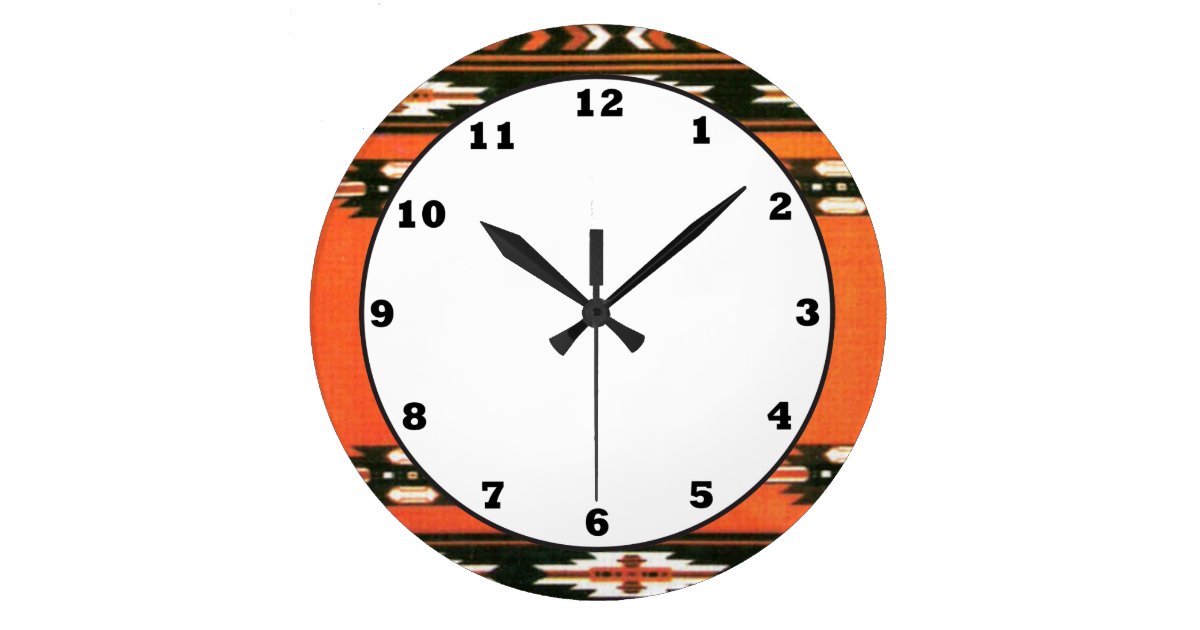 Southwestern style pattern fun wall clock