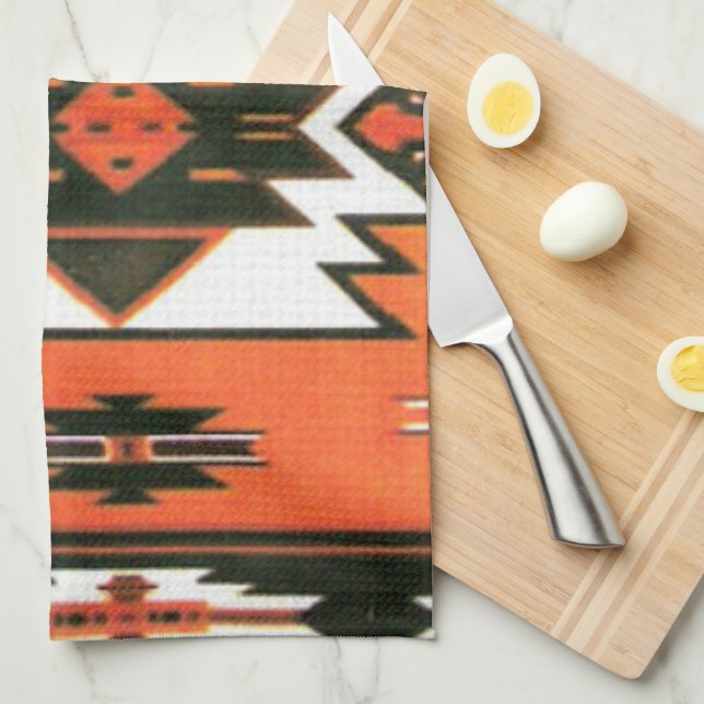 Southwestern Style Pattern kitchen towel (Quarter Fold)