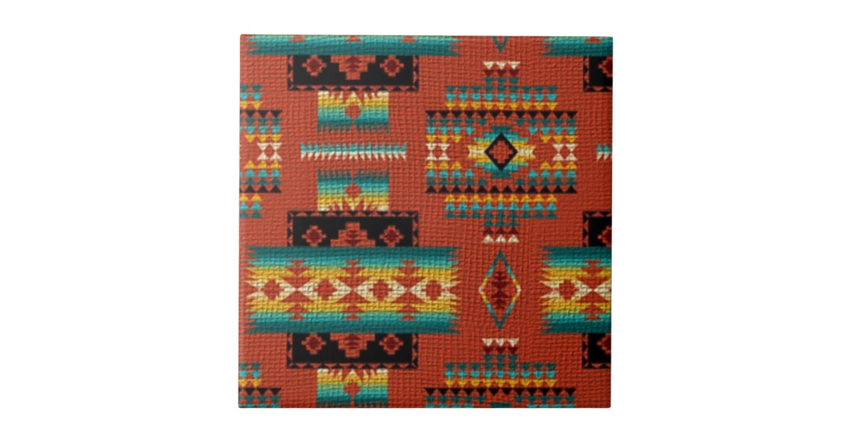 Southwestern Style Pattern Tile | Zazzle