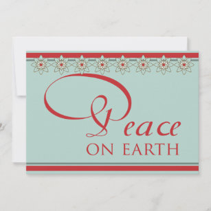 Southwestern Style Peace On Earth Christmas Holiday Card