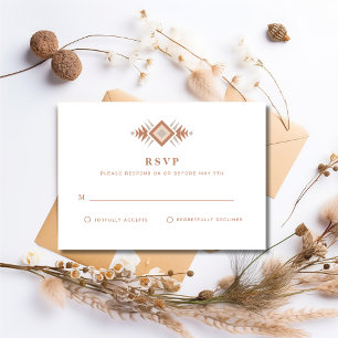 Southwestern Summer Desert Wedding RSVP Card