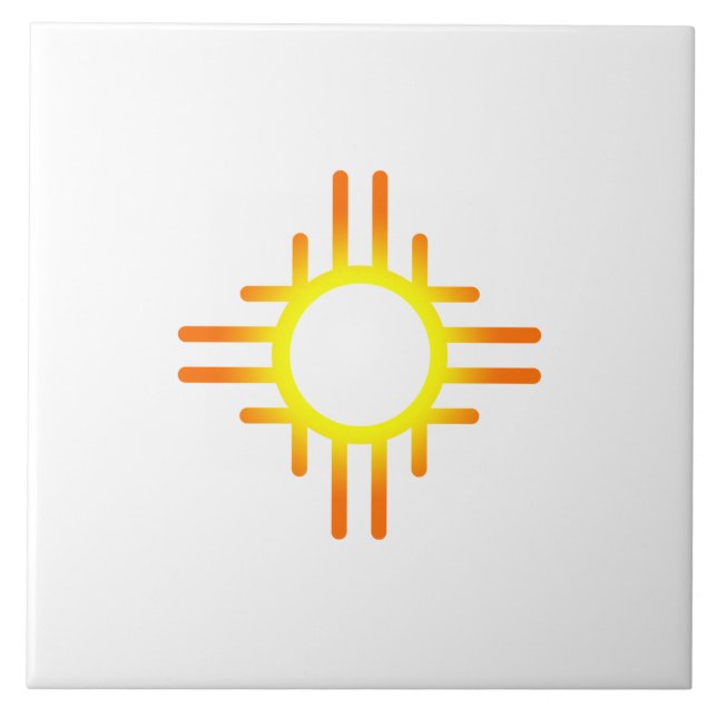 Southwestern Sun Ceramic Tile (Front)