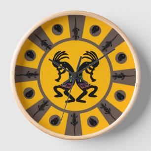 Southwestern Sun Kokopelli  Clock
