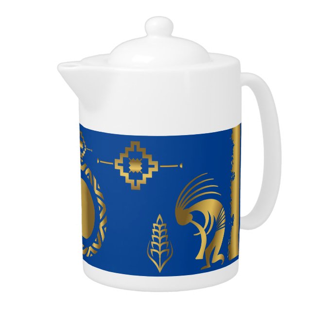 Southwestern Sun Kokopelli  Teapot (Right)