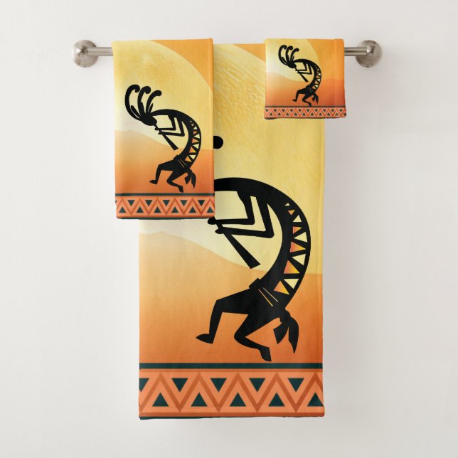Southwestern Sun Kokopelli Towels (Insitu)