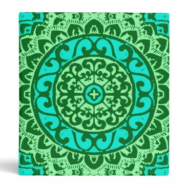 Southwestern Sun Mandala Batik, Lime Green Binder Southwestern Sun Mandala Batik, Lime Green Binder