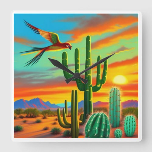 Southwestern Sunset Clock 